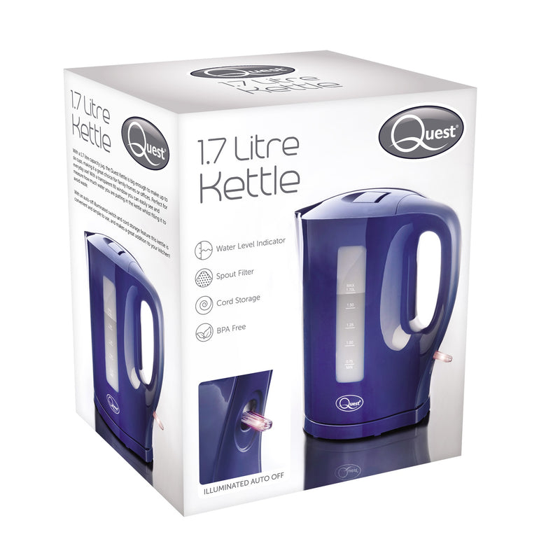 Quest 1.7L Plastic Jug Ketle - Navy