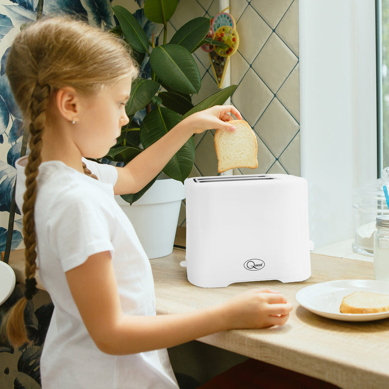 Quest 2 Slice Plastic Toaster - White