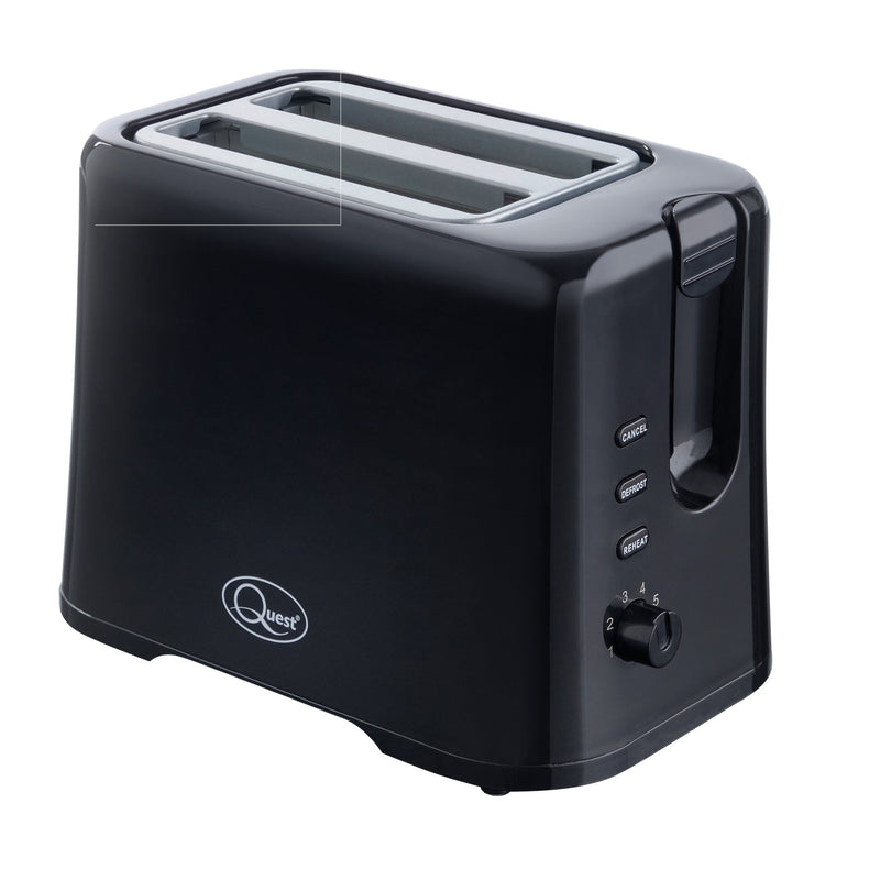 Quest 2 Slice Plastic Toaster - Black