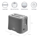 Quest 2 Slice Plastic Toaster - Grey