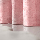 Lewis's Amelia Eyelet Curtains - Crushed Velvet - Blush Pink