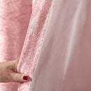 Lewis's Amelia Eyelet Curtains - Crushed Velvet - Blush Pink