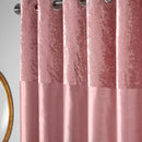 Olivia Eyelet Curtains - Velvet Top - Blush Pink