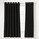 Lewis's Eclipse Blackout Eyelet Curtains - Black