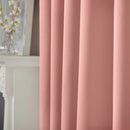 Lewis's Eclipse Blackout Eyelet Curtains - Blush Pink