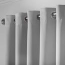 Lewis's Eclipse Blackout Eyelet Curtains - Silver