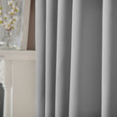Lewis's Eclipse Blackout Eyelet Curtains - Silver
