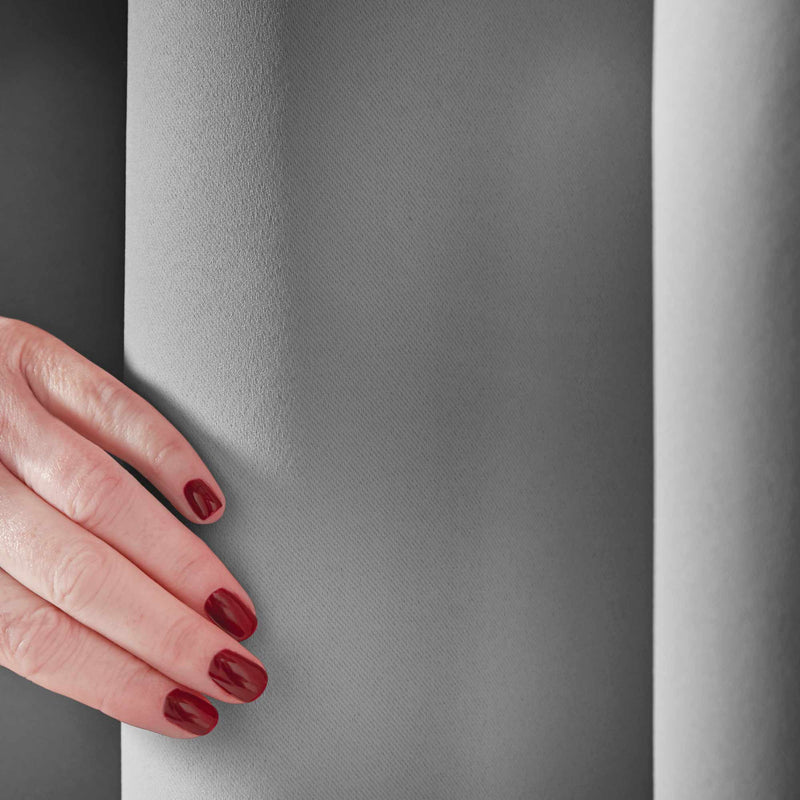 Lewis's Eclipse Blackout Eyelet Curtains - Silver