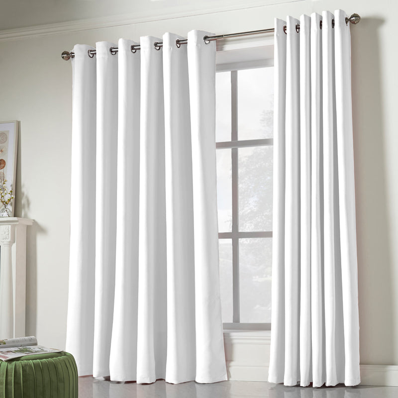 Lewis's Eclipse Blackout Eyelet Curtains - White
