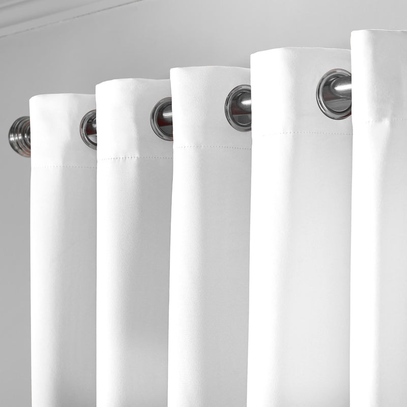 Lewis's Eclipse Blackout Eyelet Curtains - White