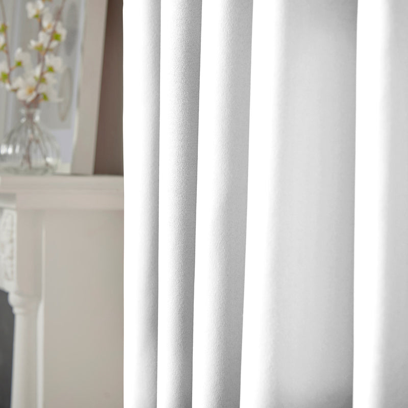 Lewis's Eclipse Blackout Eyelet Curtains - White