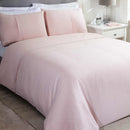 Lewis's Waffle 100 % Cotton Duvet Set - Blush