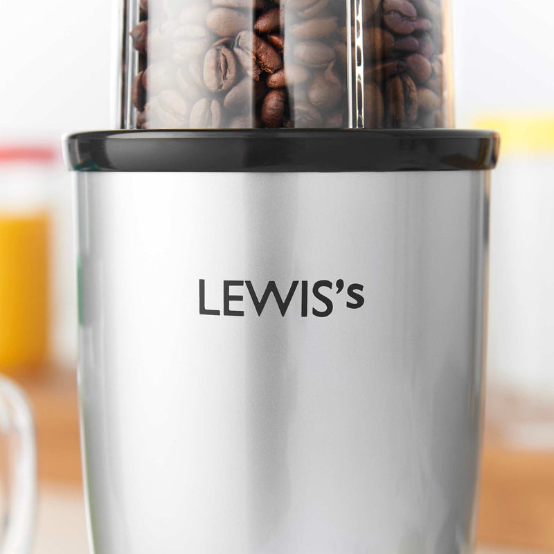 Lewis's 8-in-1 Multi Jug Power Blender with 1L Jug, Bottle, Blending Cup and 4 Drinking Cups