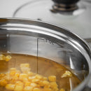 Lewis's Stainless Steel 3 Piece Pan Set with Silica Handles - Silver