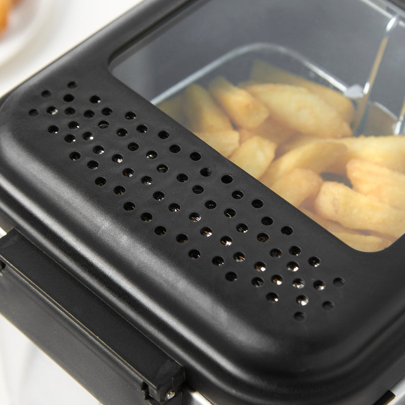 Lewis's Chip Pan 1.5L Square - Stainless Steel