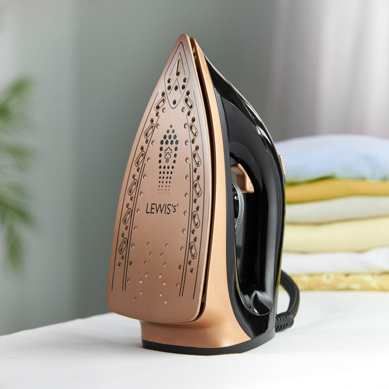 Lewis's Steam Generator Iron 2400W  - Black & Rose Gold