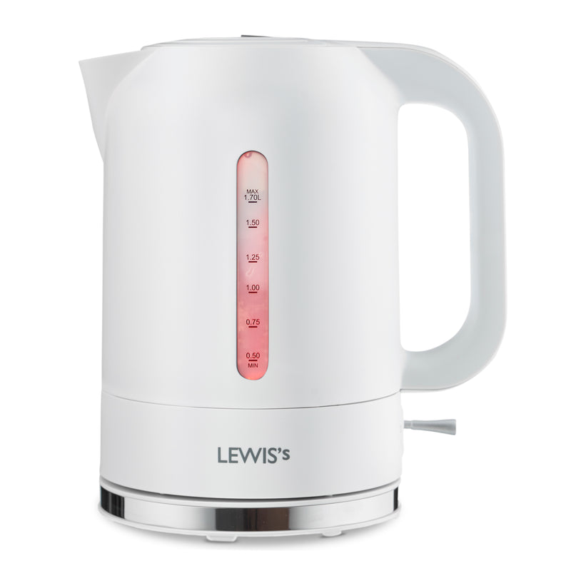 Lewis's Manhattan Jug Kettle 1.7L 3KW - White