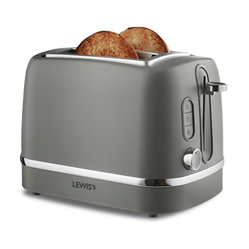 Lewis's Manhattan 2 Slice Toaster - Grey