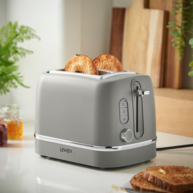 Lewis's Manhattan 2 Slice Toaster - Grey