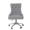 Winged Button Back Light Grey Office Chair 55 x 57.5 x 100 cm