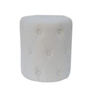 Upholstered Cushioned Stool - Natural