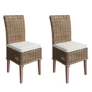 Hatton Wicker Kooboo Grey Pair of Wicker Chair with Cushion 46 x 60 x 105 cm
