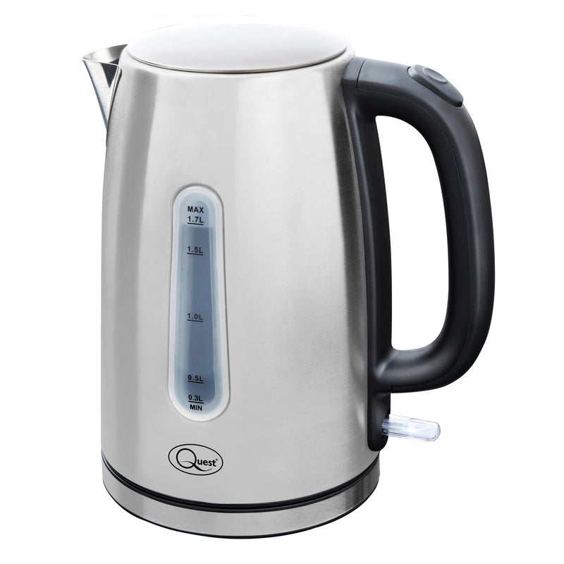 Quest 1.7L 3KW Stainless Steel Jug Kettle - Silver