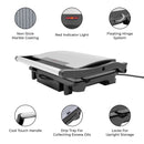 Quest Deluxe Health Grill & Panini Press Marble Coated - Silver