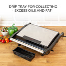 Quest Deluxe Health Grill & Panini Press Marble Coated - Silver