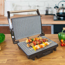 Quest Deluxe Health Grill & Panini Press Marble Coated - Silver