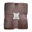 Lewis's Super Soft Flannel Throw - Mocha