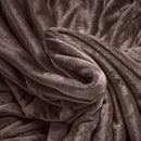 Lewis's Super Soft Flannel Throw - Mocha