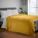 Super Soft Flannel Throw - Mustard