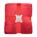 Lewis's Super Soft Flannel Throw - Red