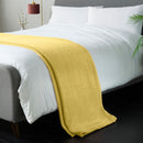Lewis's Super Soft Waffle Throw - Ochre