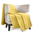 Lewis's Super Soft Waffle Throw - Ochre