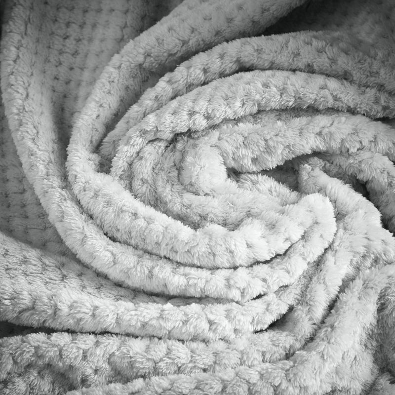 Lewis's Super Soft Waffle Throw - Silver