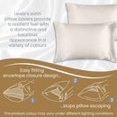 Lewis's Satin Feel 2 Pack Pillowcases - Ivory