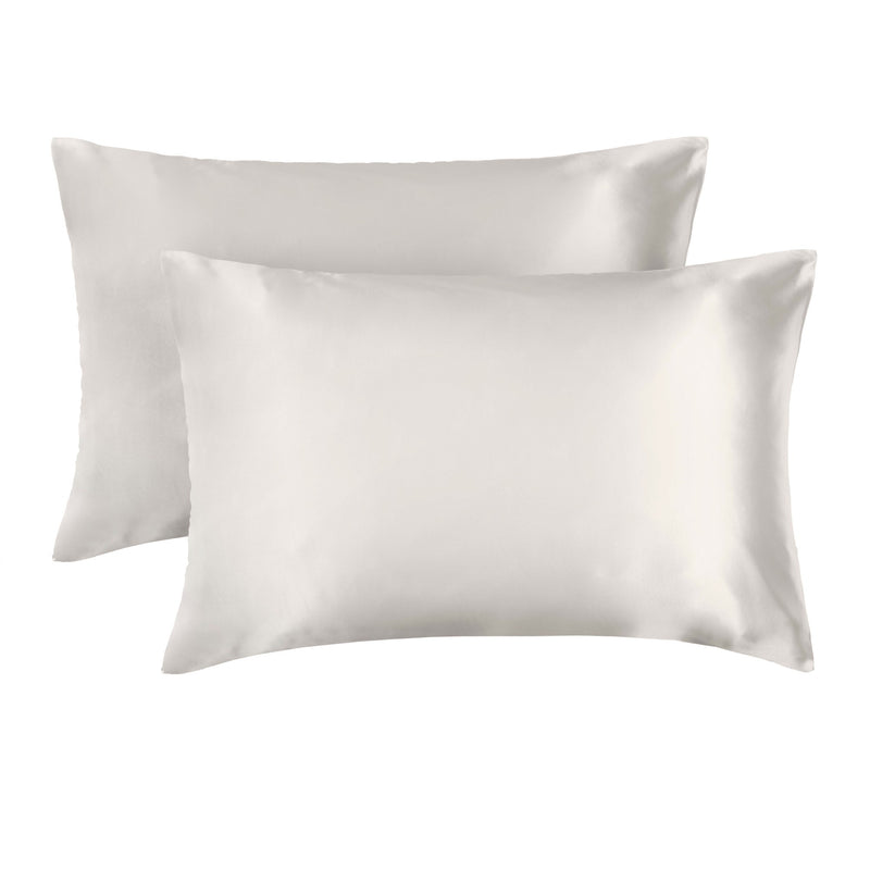 Lewis's Satin Feel 2 Pack Pillowcases - Ivory