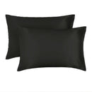 Lewis's Satin Feel 2 Pack Pillowcases - Black