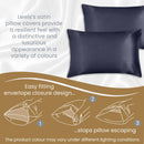 Lewis's Satin Feel 2 Pack Pillowcases - Navy