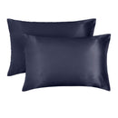 Lewis's Satin Feel 2 Pack Pillowcases - Navy