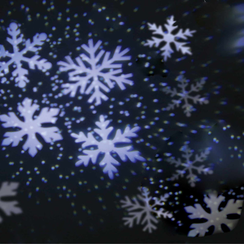 Christmas Sparkle Projector Snowflake and Snow Dot Light for Indoor and Outdoor Use - White