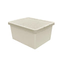 Rattan Storage Box with Lid 20L Mushroom
