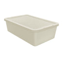 Rattan Storage Box with Lid Underbead 32L - Mushroom
