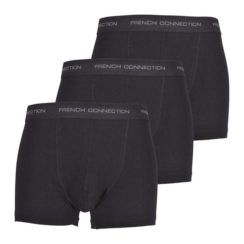 French Connection Boxer Briefs Pack of 3 Black