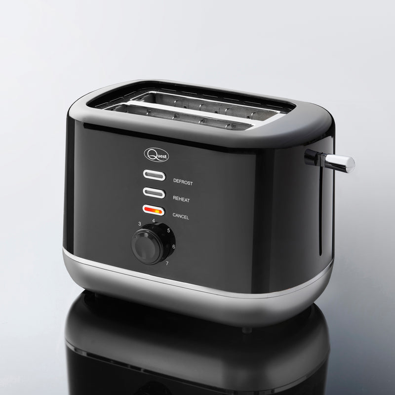 Quest 2 Slice Toaster Black and Silver
