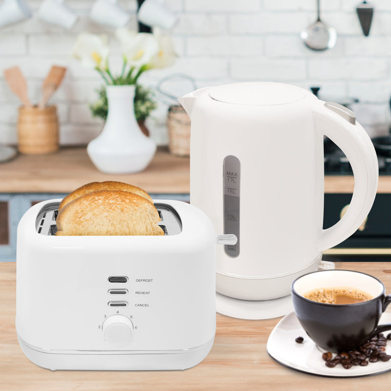 Quest 2 Slice Toaster White and Silver