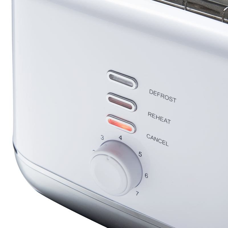 Quest 2 Slice Toaster White and Silver