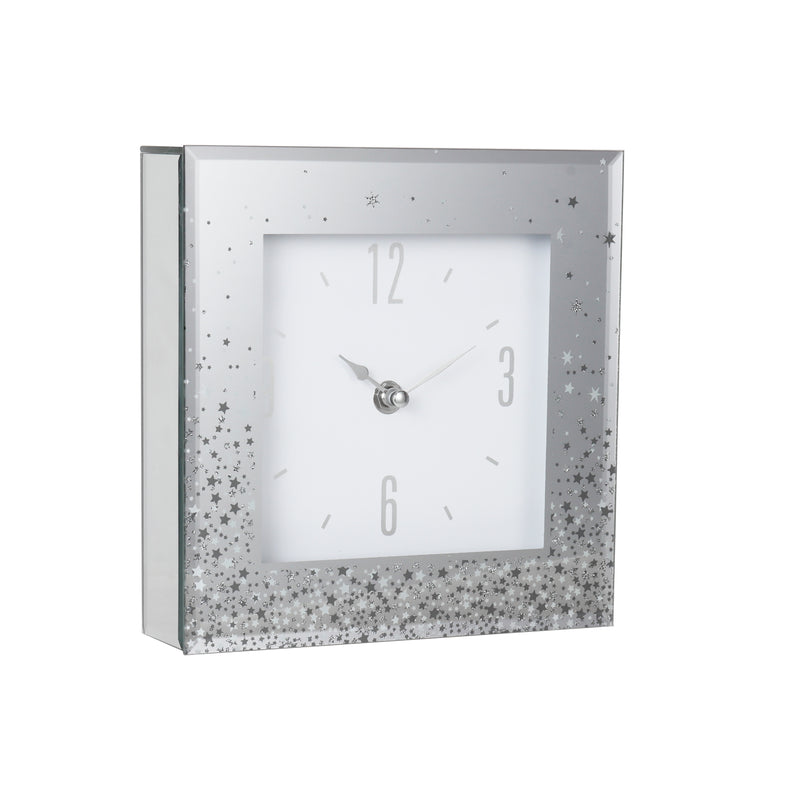 Lewis's Star Print Clock- Small 14x14x4.5cm